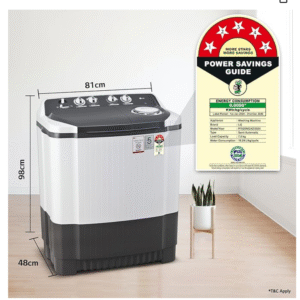 LG 7 Kg 5 Star Wind Jet Dry Semi-Automatic Top Loading Washing Machine (P7020NGAZ, Dark Gray, Rat Away Feature)